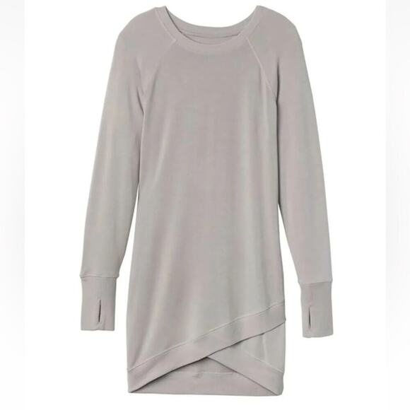 NWT * ATHLETA Criss Cross Sweatshirt Dress in Grey - Size S - Picture 2 of 16